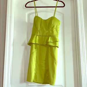 Neon green semi formal dress